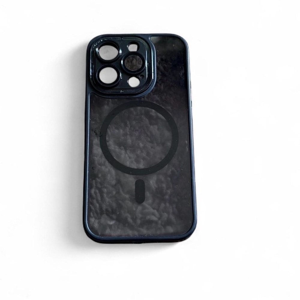 iPhone 15 Pro MagSafe Case Matte Black Translucent Shockproof Camera Lens Guard